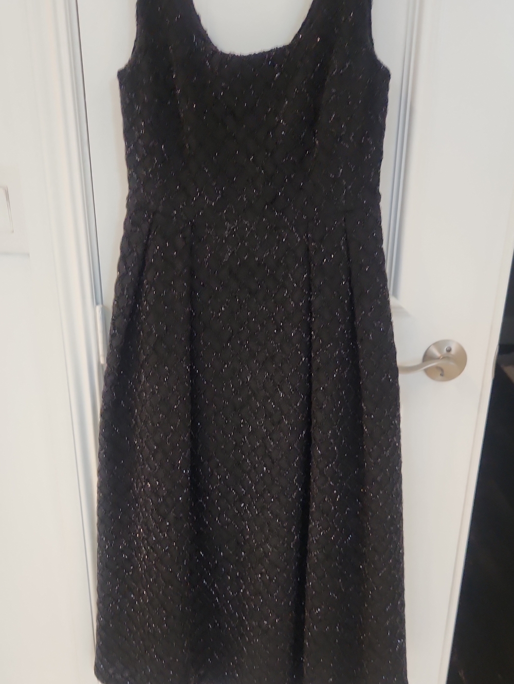 Ted Baker Black Sparkle Sleeveless A-Line Dress